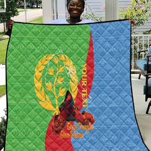 Personalised Eritrea Independence Day Quilt Shida Shoes Olive Branch African Pattern