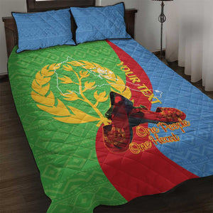 Personalised Eritrea Independence Day Quilt Bed Set Shida Shoes Olive Branch African Pattern