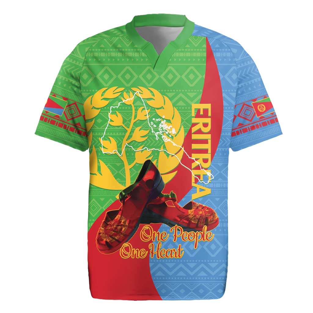 Personalised Eritrea Independence Day Rugby Jersey Shida Shoes Olive Branch African Pattern