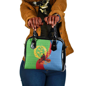 Personalised Eritrea Independence Day Shoulder Handbag Shida Shoes Olive Branch African Pattern