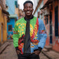 Personalised Eritrea Independence Day Sleeve Zip Bomber Jacket Shida Shoes Olive Branch African Pattern