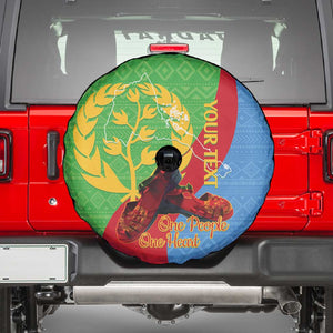 Personalised Eritrea Independence Day Spare Tire Cover Shida Shoes Olive Branch African Pattern