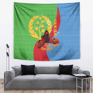 Personalised Eritrea Independence Day Tapestry Shida Shoes Olive Branch African Pattern