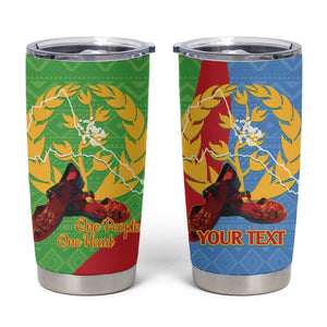 Personalised Eritrea Independence Day Tumbler Cup Shida Shoes Olive Branch African Pattern