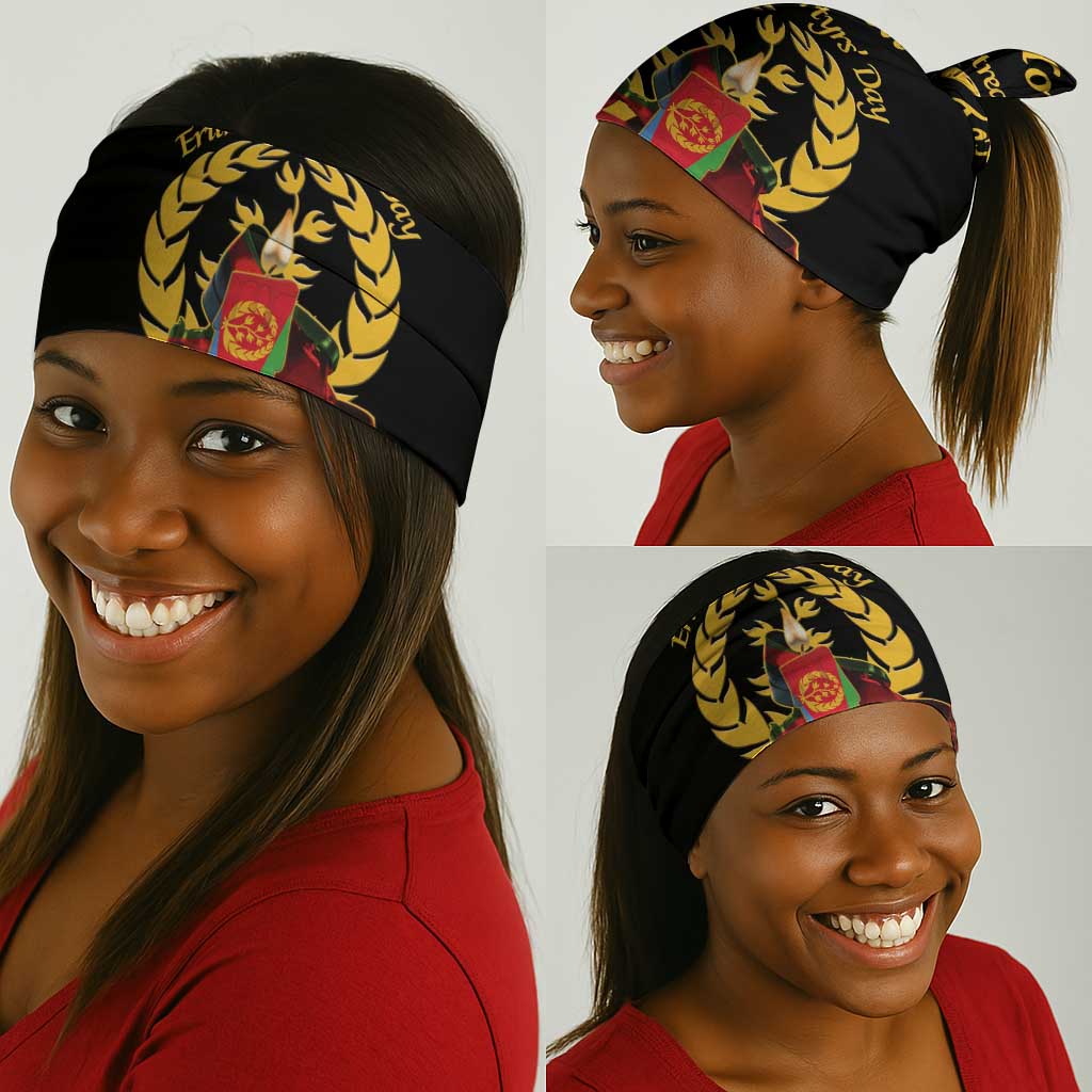 Eritrea Martyrs' Day Neck Gaiter 20 June Shida Shoes With Candles - Black - African Pride