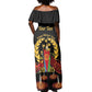 Custom Eritrea Martyrs' Day Off Shoulder Maxi Dress 20 June Shida Shoes With Candles - Black