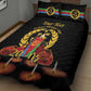 Custom Eritrea Martyrs' Day Quilt Bed Set 20 June Shida Shoes With Candles - Black