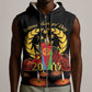 Custom Eritrea Martyrs' Day Sleeveless Zip Hoodie 20 June Shida Shoes With Candles - Black - African Pride