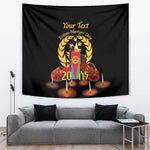 Custom Eritrea Martyrs' Day Tapestry 20 June Shida Shoes With Candles - Black