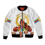 Custom Eritrea Martyrs' Day Bomber Jacket 20 June Shida Shoes With Candles - White