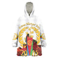 Custom Eritrea Martyrs' Day KId Wearable Blanket Hoodie 20 June Shida Shoes With Candles - White
