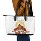 Custom Eritrea Martyrs' Day Leather Tote Bag 20 June Shida Shoes With Candles - White