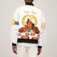 Custom Eritrea Martyrs' Day Sleeve Zip Bomber Jacket 20 June Shida Shoes With Candles - White