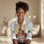 Custom Eritrea Martyrs' Day Women Casual Shirt 20 June Shida Shoes With Candles - White LT14