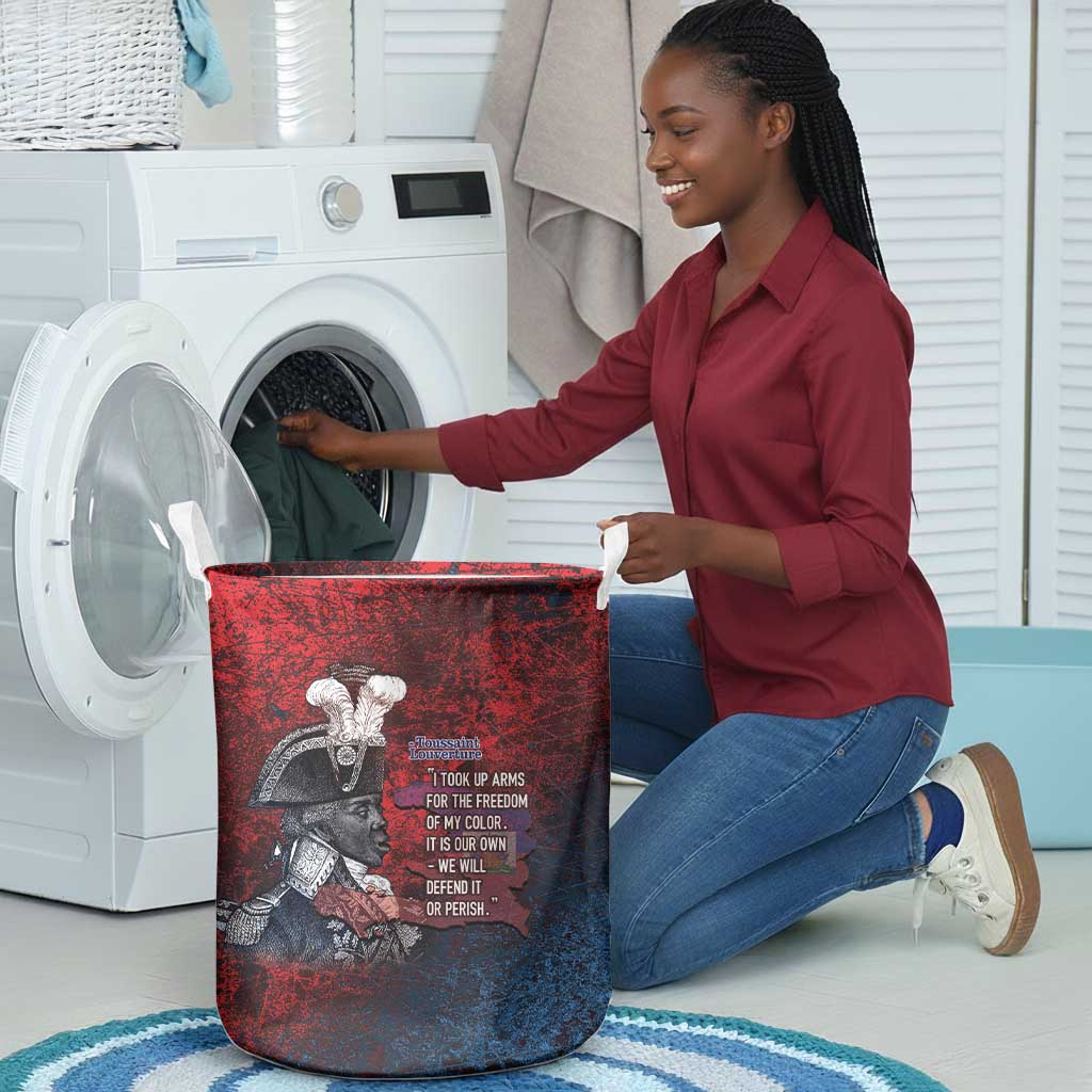 Toussaint Louverture Afro Haiti Laundry Basket Haitian Father Grunge Style - African Pride