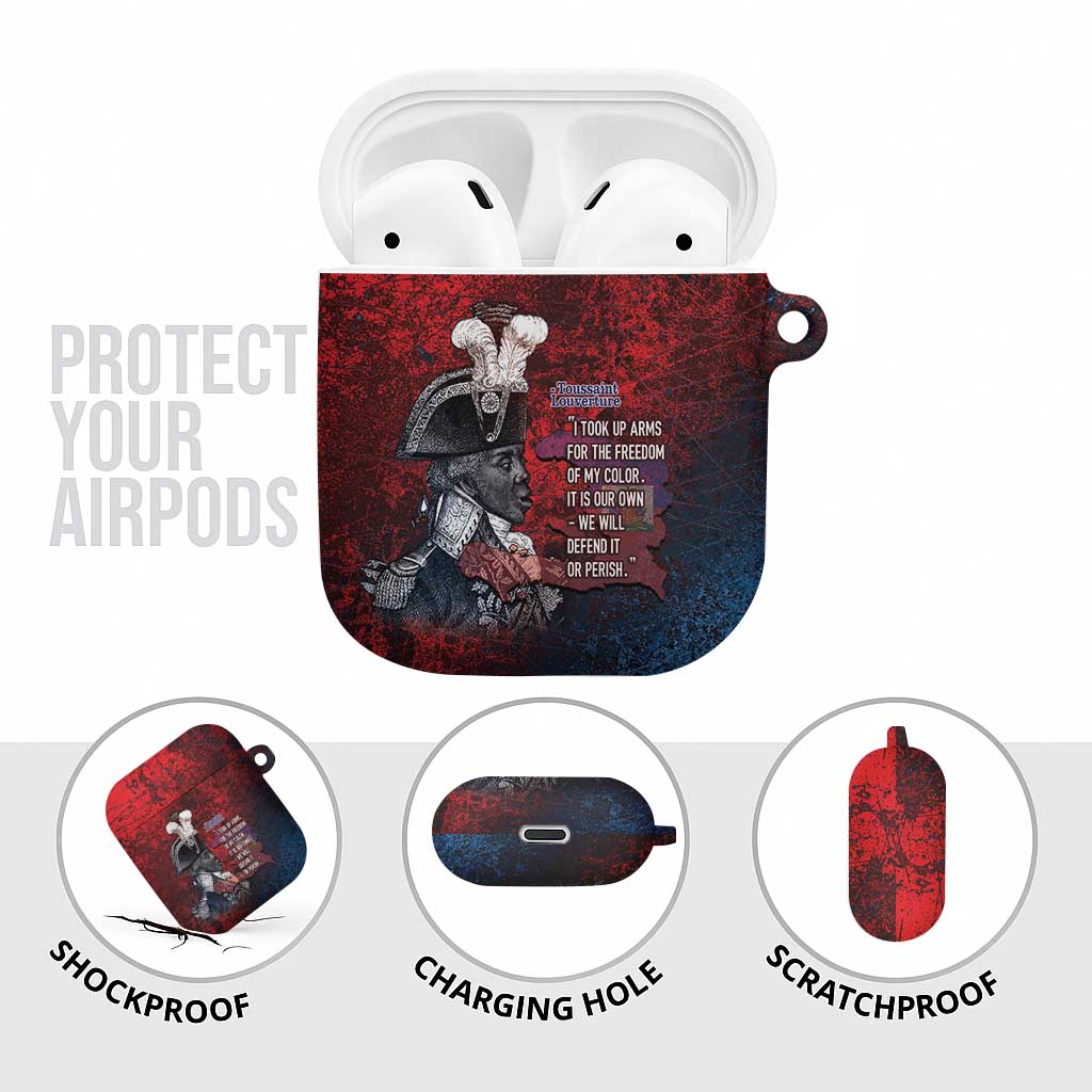Toussaint Louverture Afro Haiti AirPods Case Haitian Father Grunge Style - African Pride