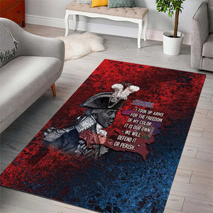 Toussaint Louverture Afro Haiti Area Rug Haitian Father Grunge Style - African Pride