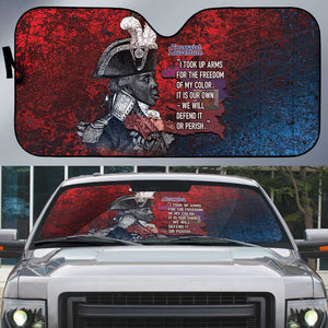 Toussaint Louverture Afro Haiti Auto Sun Shade Haitian Father Grunge Style - African Pride