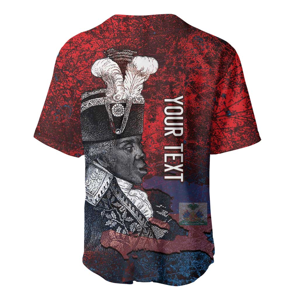 Personalized Toussaint Louverture Afro Haiti Baseball Jersey Haitian Father Grunge Style LT14