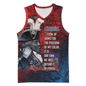 Personalized Toussaint Louverture Afro Haiti Basketball Jersey Haitian Father Grunge Style - African Pride