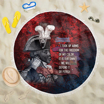 Toussaint Louverture Afro Haiti Beach Blanket Haitian Father Grunge Style - African Pride