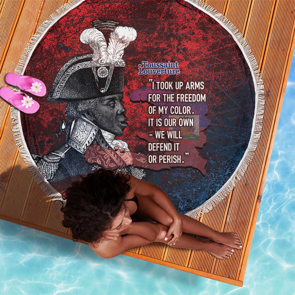 Toussaint Louverture Afro Haiti Beach Blanket Haitian Father Grunge Style - African Pride