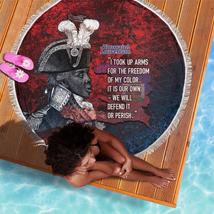 Toussaint Louverture Afro Haiti Beach Blanket Haitian Father Grunge Style - African Pride
