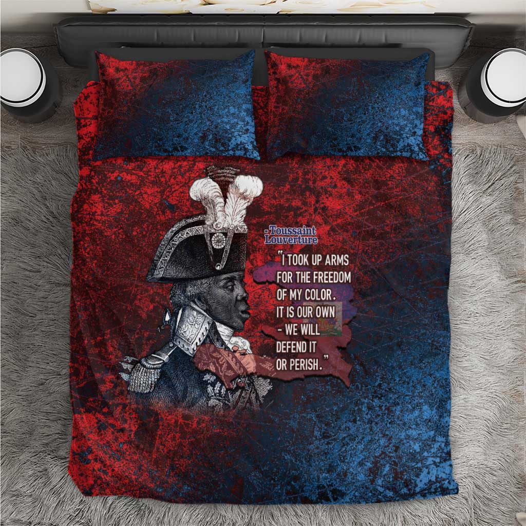 Toussaint Louverture Afro Haiti Bedding Set Haitian Father Grunge Style - African Pride