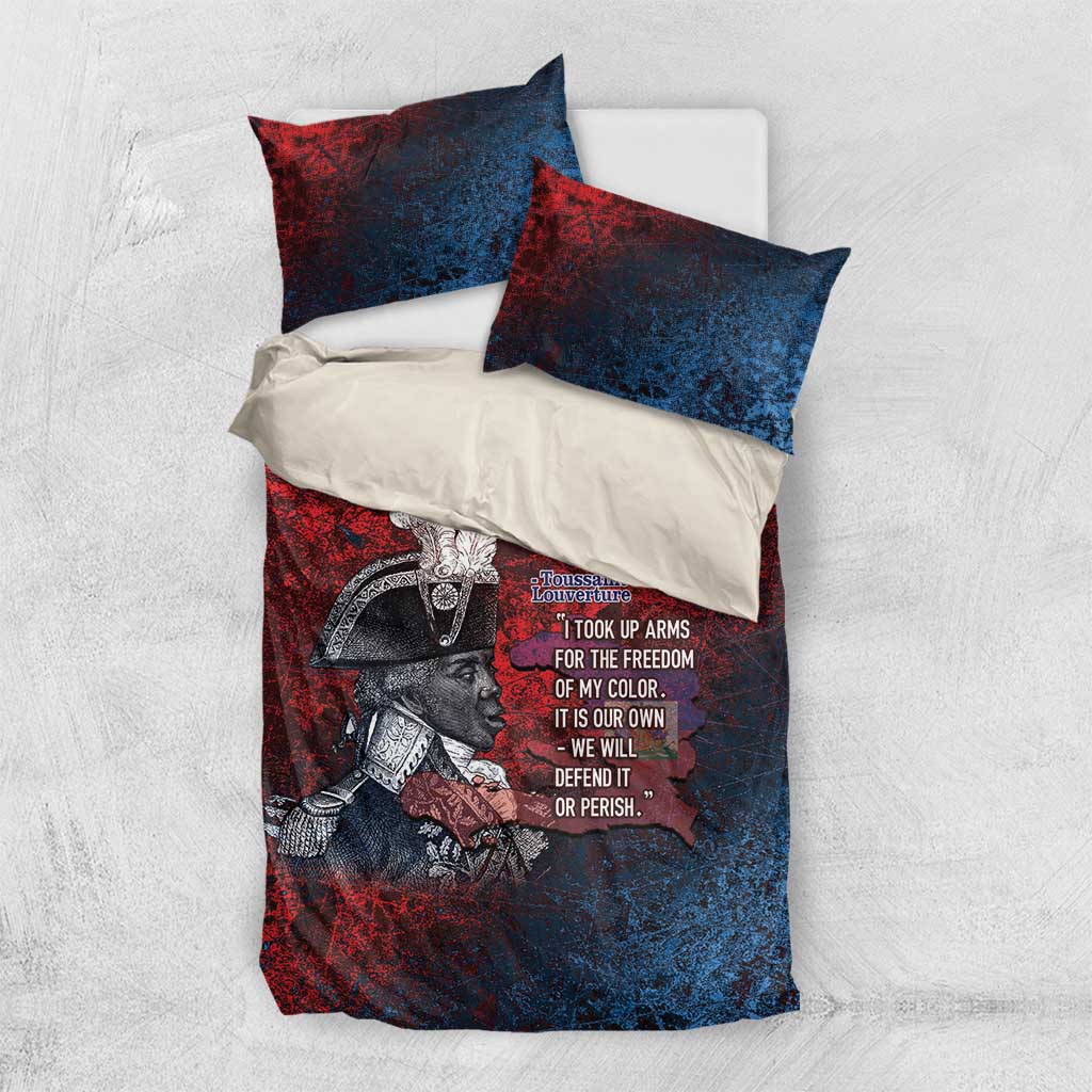 Toussaint Louverture Afro Haiti Bedding Set Haitian Father Grunge Style - African Pride