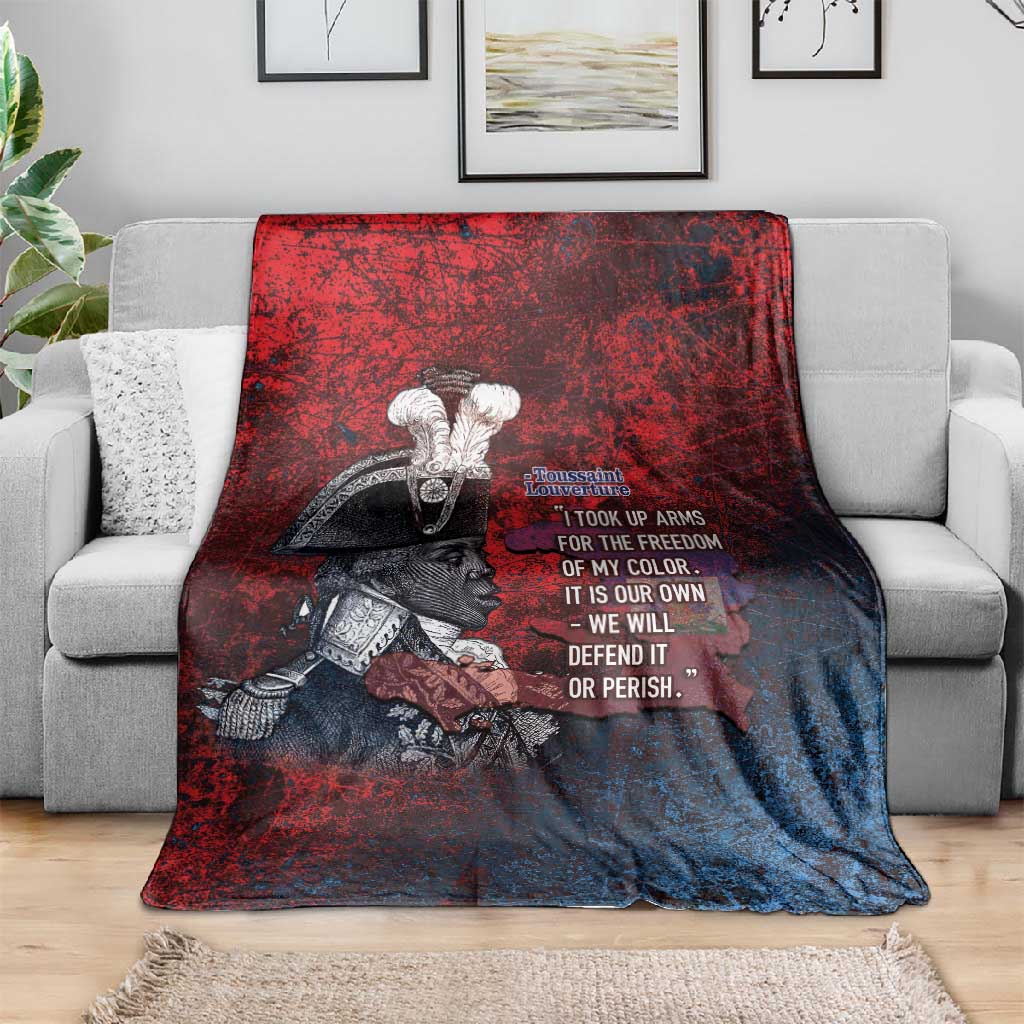 Toussaint Louverture Afro Haiti Blanket Haitian Father Grunge Style - African Pride
