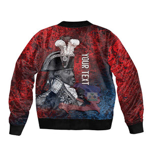 Personalized Toussaint Louverture Afro Haiti Bomber Jacket Haitian Father Grunge Style - African Pride