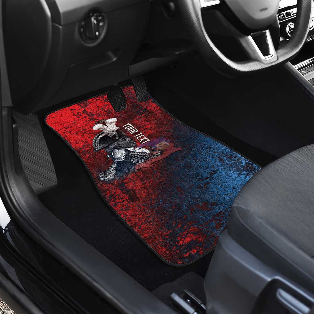 Personalized Toussaint Louverture Afro Haiti Car Mats Haitian Father Grunge Style - African Pride