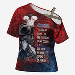 Personalized Toussaint Louverture Afro Haiti Cross Shoulder Shirt Haitian Father Grunge Style - African Pride
