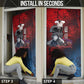 Personalized Toussaint Louverture Afro Haiti Door Cover Haitian Father Grunge Style - African Pride
