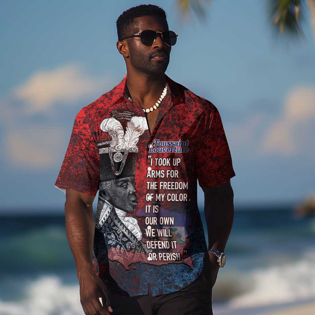 Personalized Toussaint Louverture Afro Haiti Hawaiian Shirt Haitian Father Grunge Style LT14