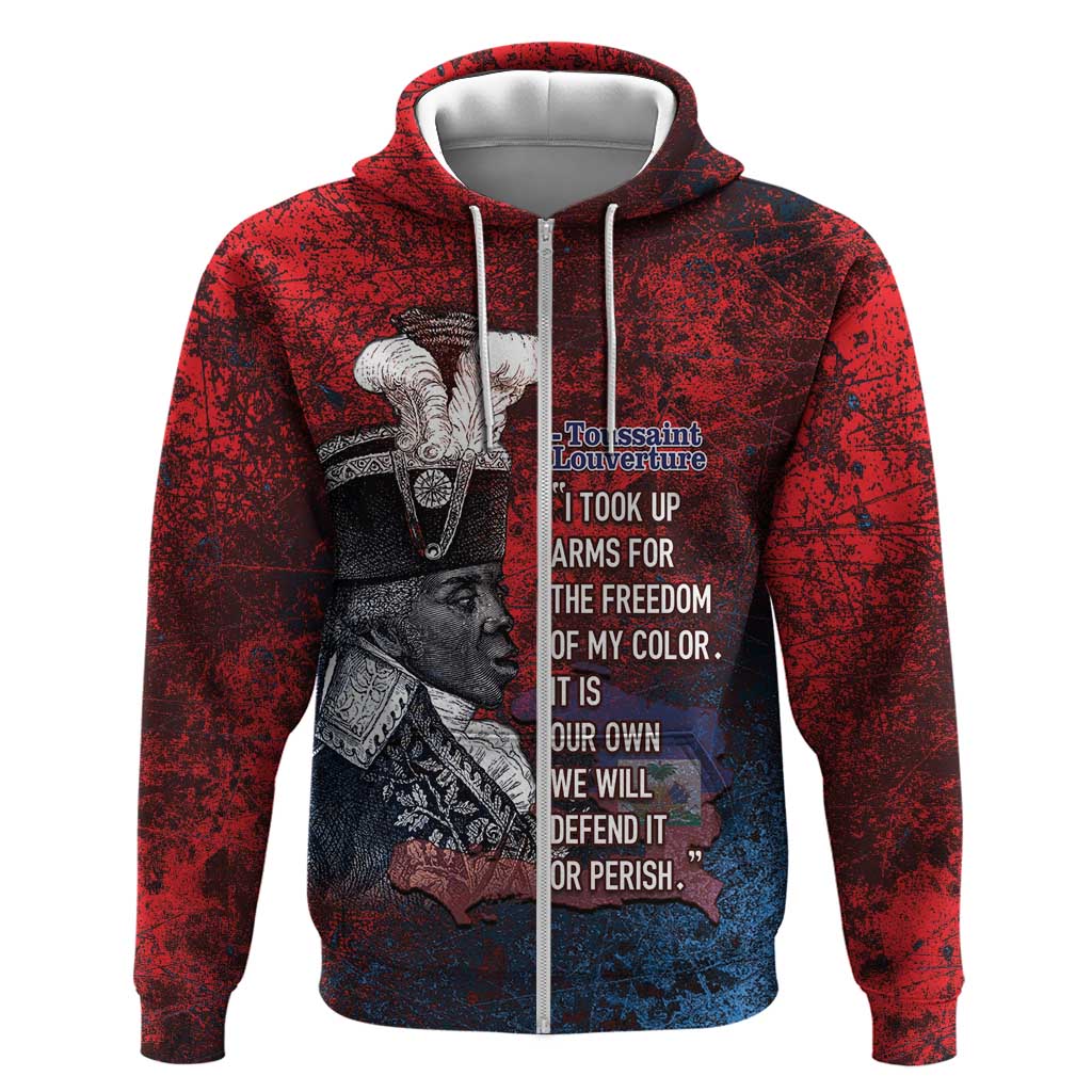 Personalized Toussaint Louverture Afro Haiti Hoodie Haitian Father Grunge Style - African Pride
