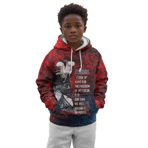 Personalized Toussaint Louverture Afro Haiti Kid Hoodie Haitian Father Grunge Style - African Pride