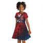 Personalized Toussaint Louverture Afro Haiti Kid Short Sleeve Dress Haitian Father Grunge Style LT14