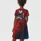 Personalized Toussaint Louverture Afro Haiti Kid Short Sleeve Dress Haitian Father Grunge Style LT14