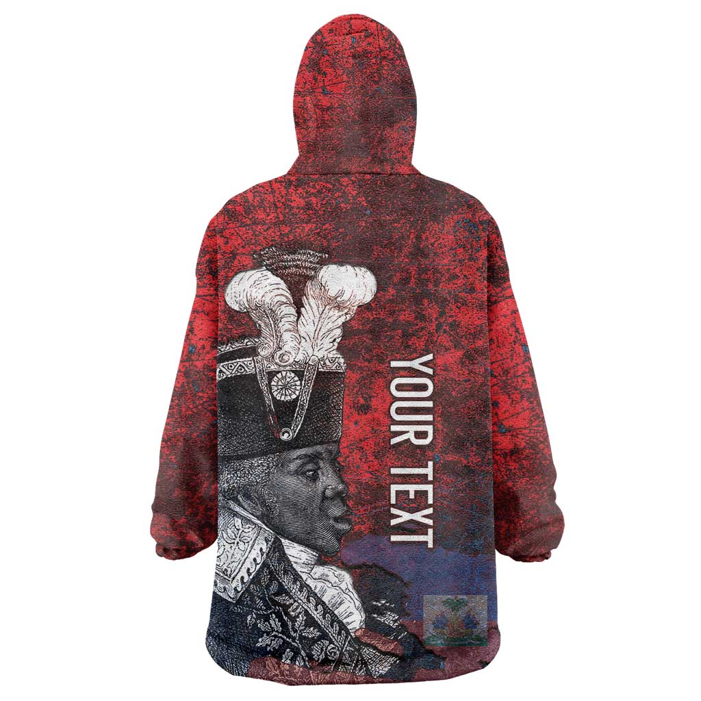 Personalized Toussaint Louverture Afro Haiti Kid Wearable Blanket Hoodie Haitian Father Grunge Style - African Pride