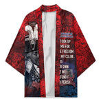 Personalized Toussaint Louverture Afro Haiti Kimono Haitian Father Grunge Style - African Pride