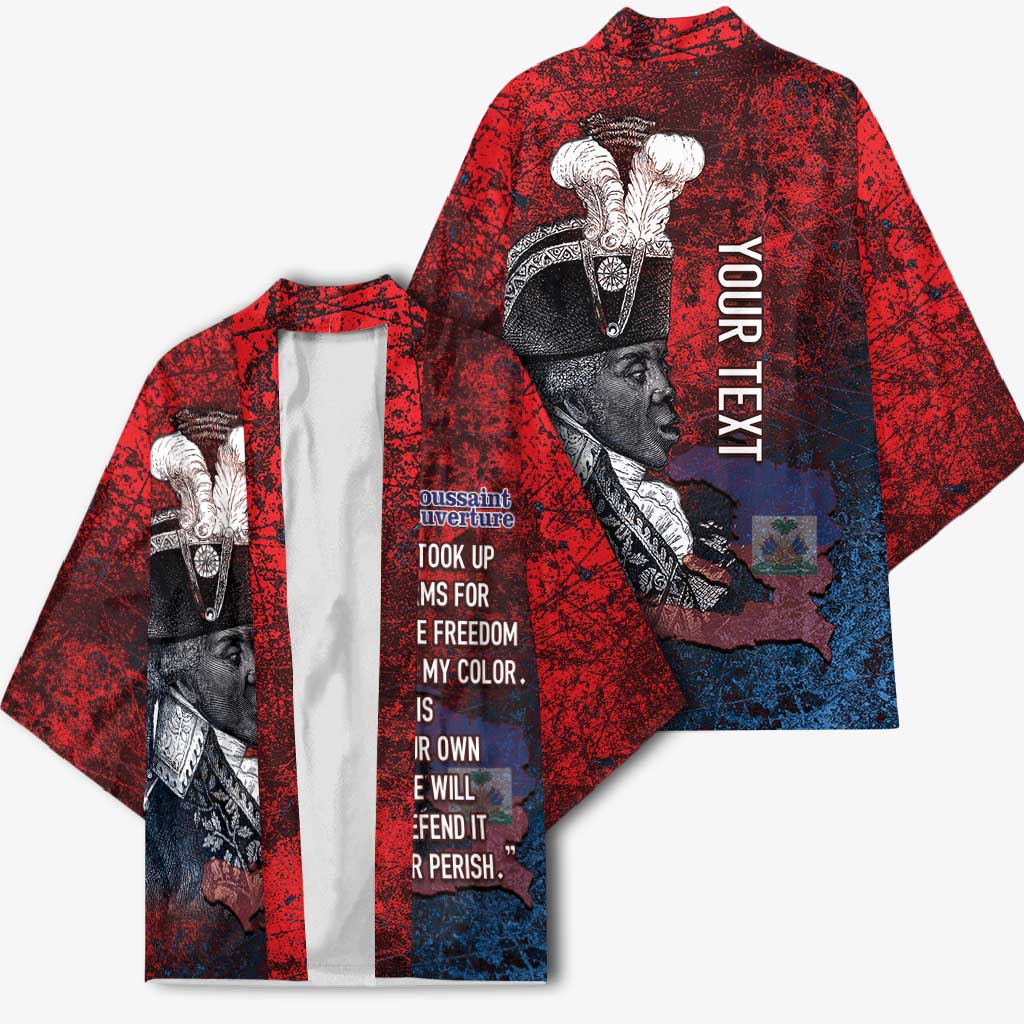 Personalized Toussaint Louverture Afro Haiti Kimono Haitian Father Grunge Style - African Pride