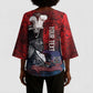 Personalized Toussaint Louverture Afro Haiti Kimono Sleeve Blouse Haitian Father Grunge Style - African Pride
