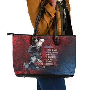 Toussaint Louverture Afro Haiti Leather Tote Bag Haitian Father Grunge Style - African Pride