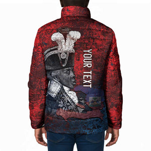 Personalized Toussaint Louverture Afro Haiti Padded Jacket Haitian Father Grunge Style - African Pride