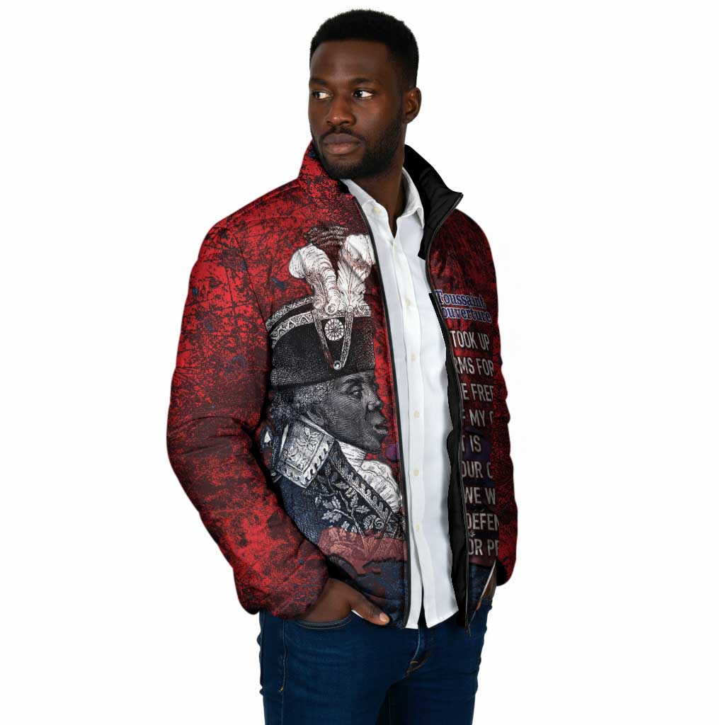 Personalized Toussaint Louverture Afro Haiti Padded Jacket Haitian Father Grunge Style - African Pride