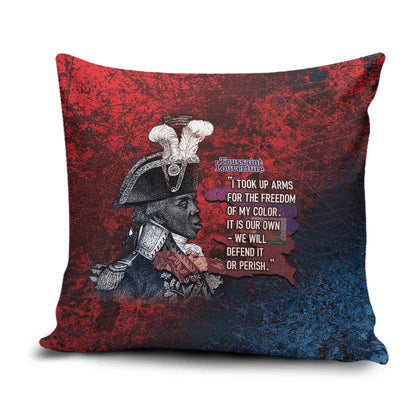Toussaint Louverture Afro Haiti Pillow Cover Haitian Father Grunge Style - African Pride