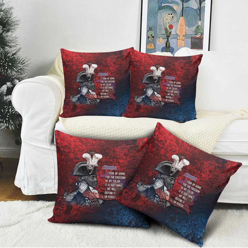 Toussaint Louverture Afro Haiti Pillow Cover Haitian Father Grunge Style - African Pride