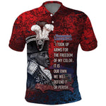 Personalized Toussaint Louverture Afro Haiti Polo Shirt Haitian Father Grunge Style LT14