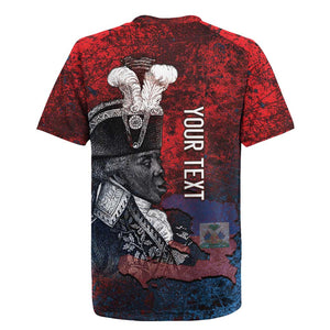 Personalized Toussaint Louverture Afro Haiti Rugby Jersey Haitian Father Grunge Style LT14